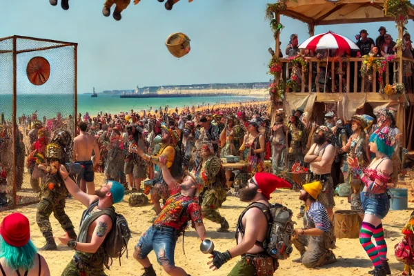 Lancé de gnome activité du festival le grand n'importe quoi - Ouistreham riva bella le 14 et 15 septembre 2024